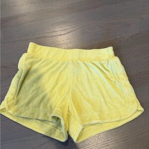 Yellow Terry Cloth Shorts